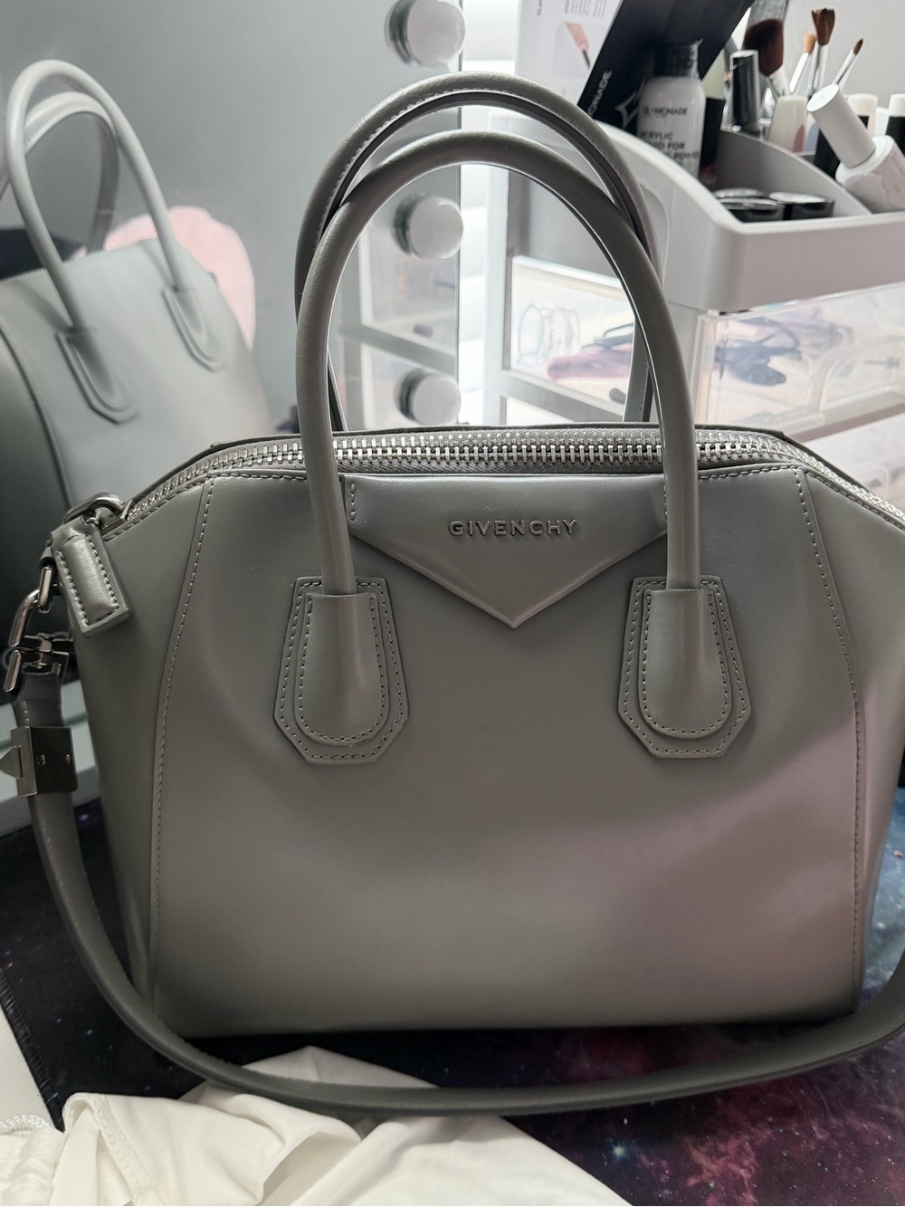 Givenchy Gray Leather Antigona small